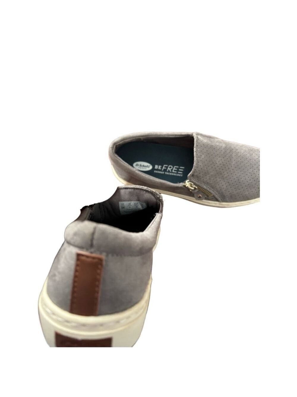 Women's Dr. Scholl's Gray Perforated Slip-On Sneakers Size 6 - Picture 5 of 5